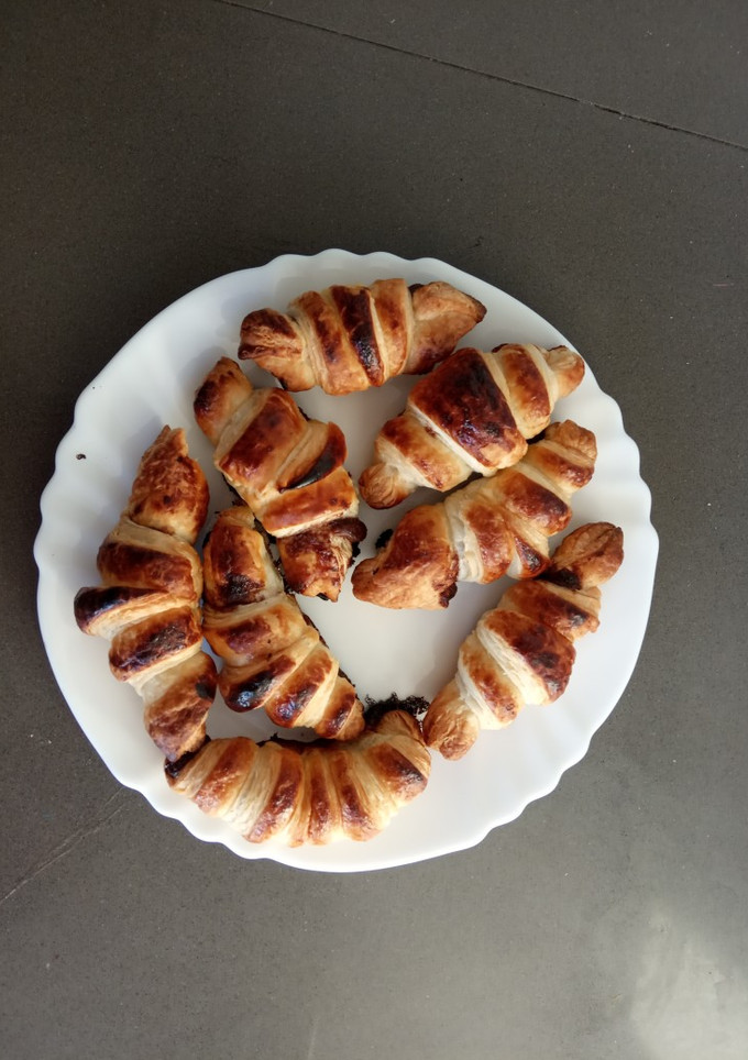 Una foto de Mini croissant de Nutella