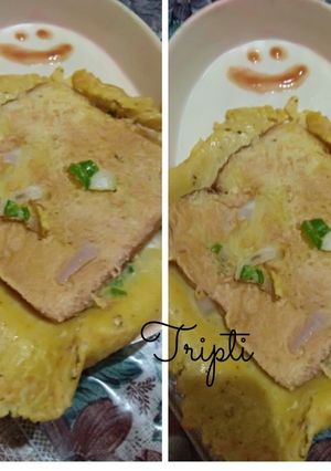 A picture of Eggless bread omelette.