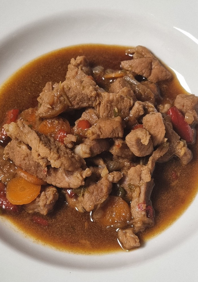 Una foto de Cerdo con salsa de ostras