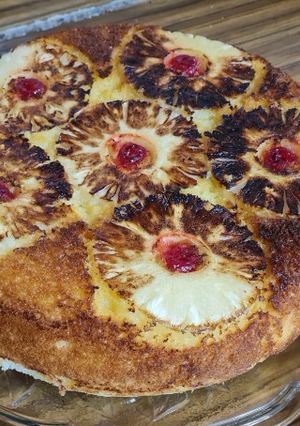 Una foto de Volteado de piña doradito