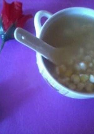 Una foto de Mazamorra criolla con miel de caña