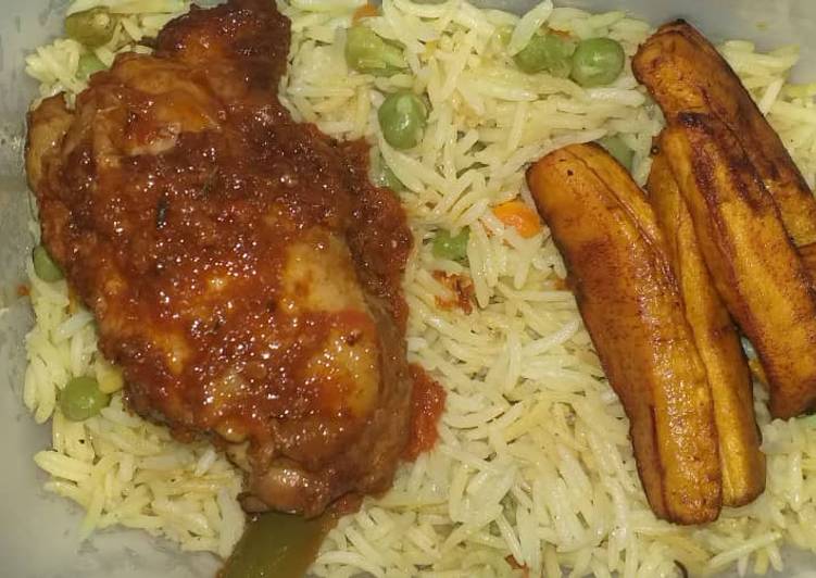 Steps to Make Speedy Indome with fried plantain and chicken