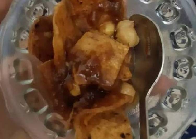 Recipe of Ultimate Papri chat with leftover roti