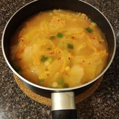 A picture of Korean Napa Cabbage Soup - Baechuguk.