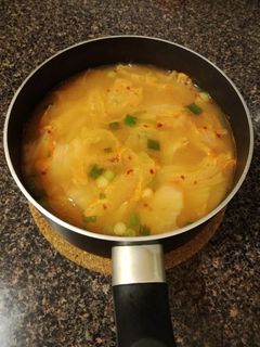A picture of Korean Napa Cabbage Soup - Baechuguk.