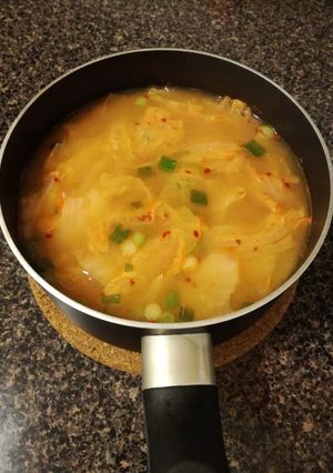 A picture of Korean Napa Cabbage Soup - Baechuguk.