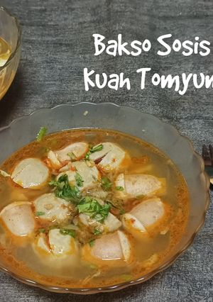 Foto resep Bakso Sosis Kuah Tomyum