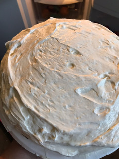 A picture of Cool whip frosting.
