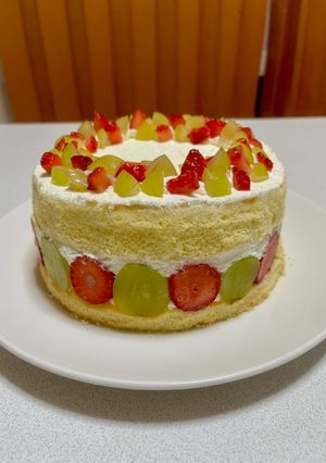 Foto resep Strawberry Shine Muscat Cake