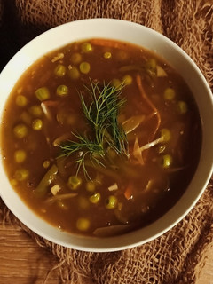 A picture of Vegetable soup.