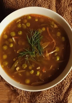 A picture of Vegetable soup.