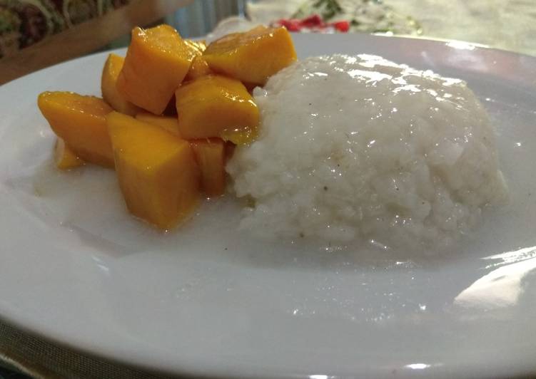 Cara Gampang Membuat Mango sticky rice, Bisa Manjain Lidah