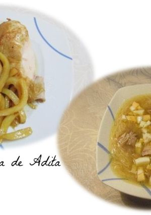 Foto principal de Pollo asado al limón y sopa