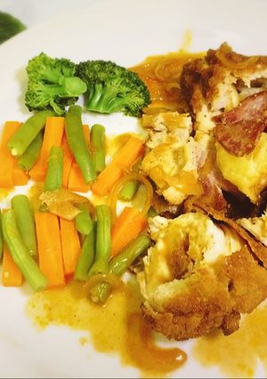 Foto resep Cordon bleu with mushroom sauce