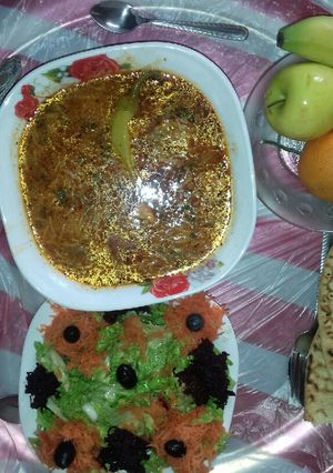 صورة لوصفة جاري بالشربة (الشعيرية)