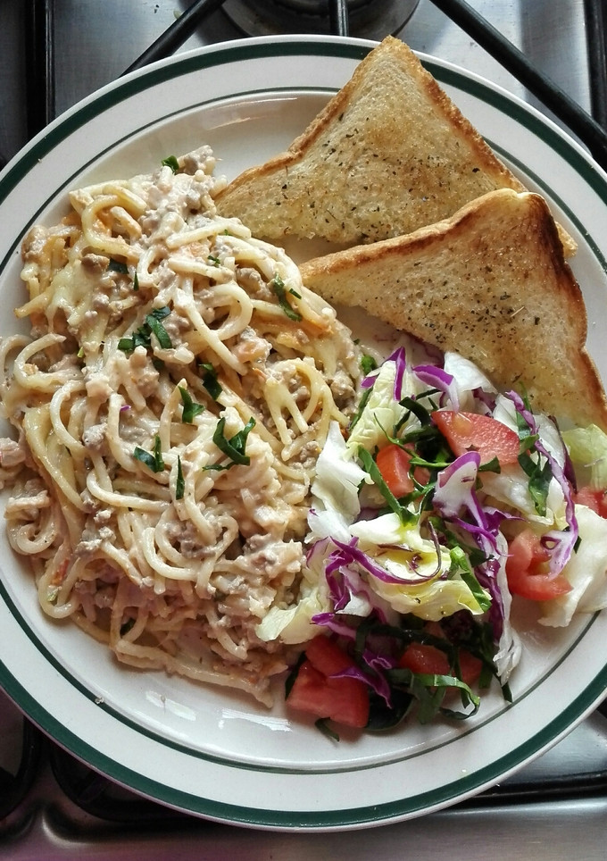Una foto de Pasta cremosa