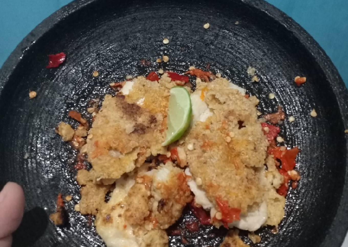 Ayam geprek no tepung