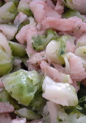 Foto di Insalata tiepida di trippa e cavolini di Bruxelles