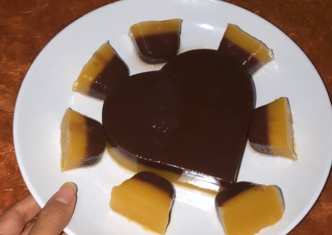 Puding labu coklat