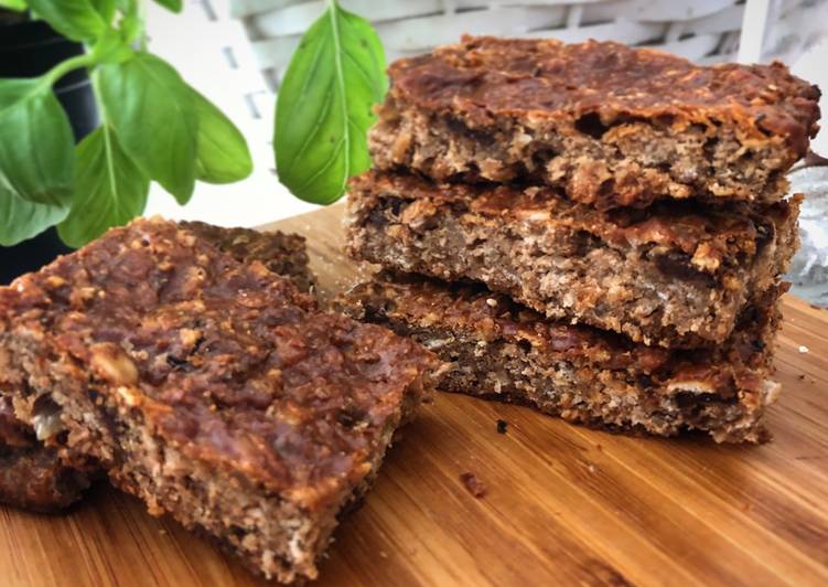 Barritas proteicas caseras de yogur, cacahuete y cereales