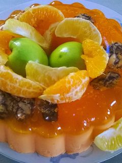 Una foto de Gelatina de Naranja Crema y Zanahoria