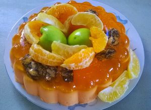 Una foto de Gelatina de Naranja Crema y Zanahoria