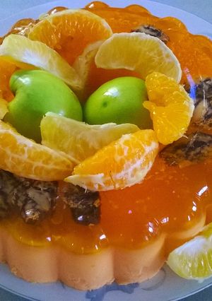 Una foto de Gelatina de Naranja Crema y Zanahoria