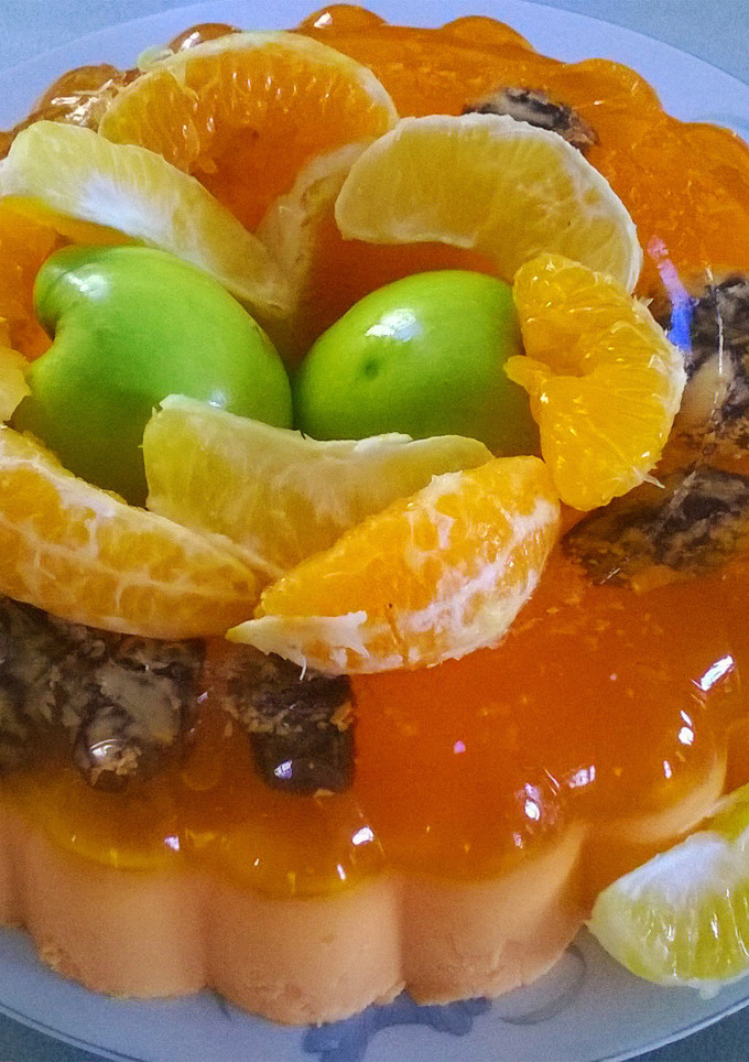 Una foto de Gelatina de Naranja Crema y Zanahoria