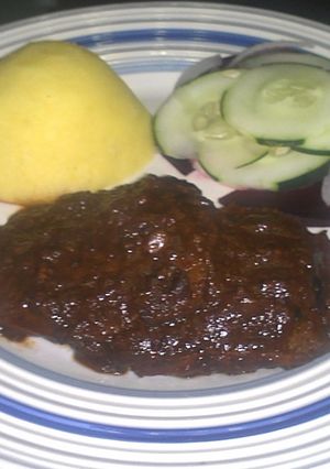 Una foto de Asado Negro con Malta