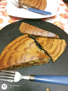 A picture of Eggless Marble Cake.