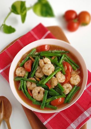 Foto resep Tumis Udang Kacang Panjang