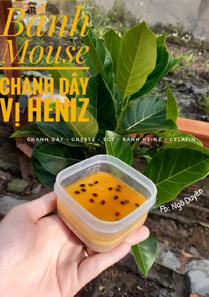 Hình của món Bữa Phụ Cho bé : Bánh Mousse Chanh dây vị Heinz.