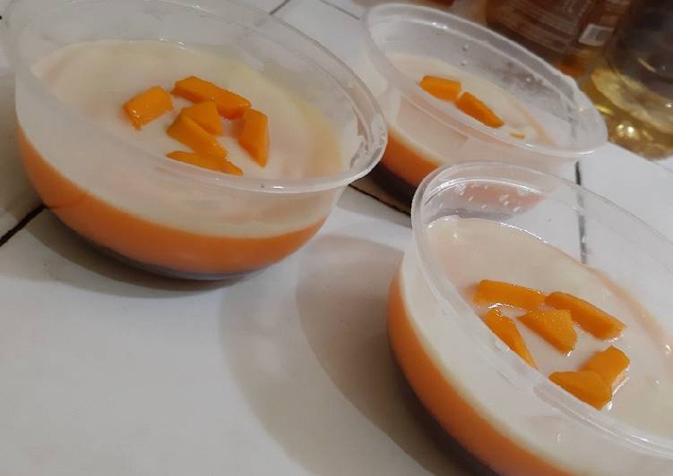 Puding simple (mangga coklat)