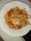 Busiate with Piccadilly Tomatoes, Shrimp, and Crushed Pistachios