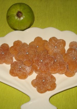 A picture of - Guava(Amrood) murabba candy flowers(without any preservative and artificial colour).