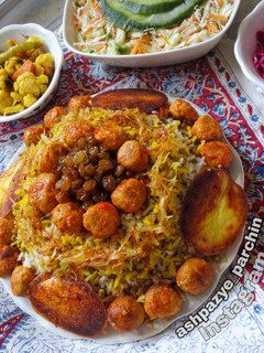 عکسی از دستور ماش پلو با قلقلی مرغ 🌸