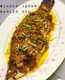 Siakap Bakar Minyak Bawang Putih Ala Portugis (Menu Sihat)