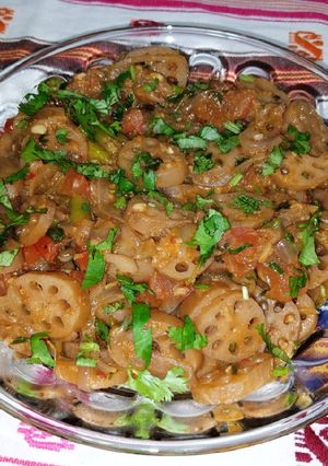 A picture of Lotus Masala Fry.