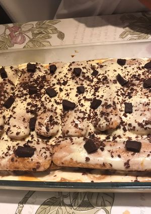 Una foto de Postre de vainillas y leche condensada