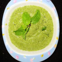 Mint chutney A picture of Mint chutney.