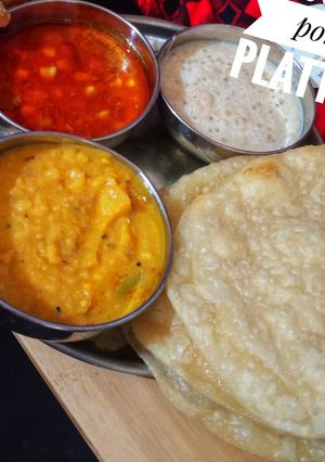 A picture of Poori platter.