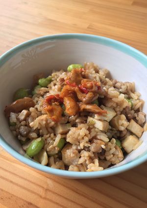 鹹蛋豆豆炒飯 的食譜成品照片