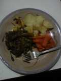 Fried and boiled vegetables