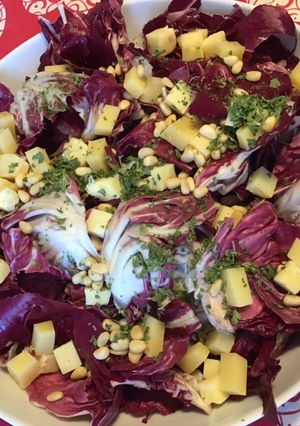Une photo de Trévise aux pignons de pin cantal entre deux et comté fruité