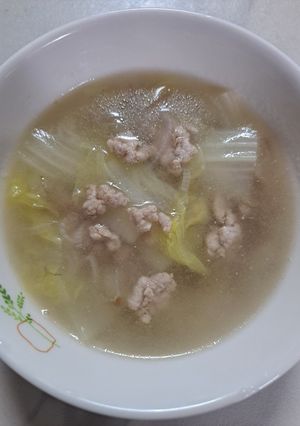 Hình của món Canh cải thảo thịt băm.