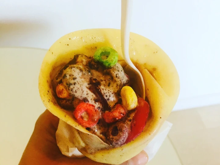 Recipe Fruity Ice Cream Crepe the Delicious Can spoil the tongue