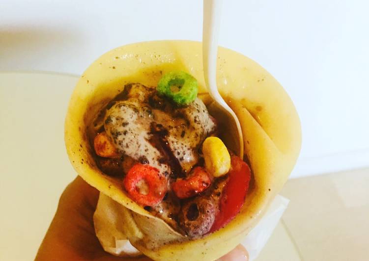 Recipe: Appetizing Fruity Ice Cream Crepe This is Secret Recipe  From My Kitchen !!