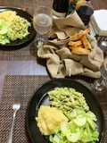Pasta crema con perejilY camarones