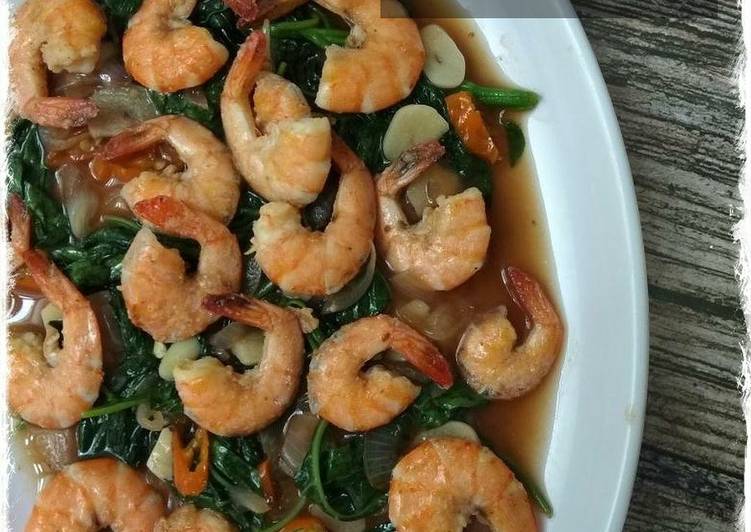 Resep Cah Bayam Udang Lezat