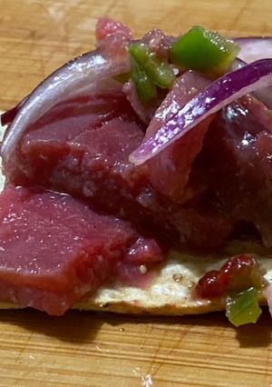 Una foto de Tiradito de atún a la @DOnjimeno